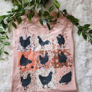 Floral Roosters & Hens T-Shirt